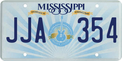 MS license plate JJA354