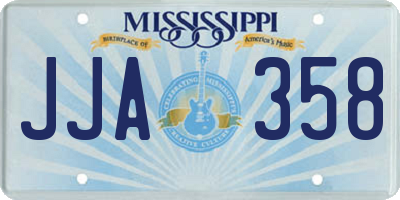 MS license plate JJA358