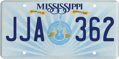MS license plate JJA362