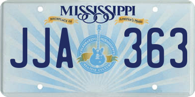 MS license plate JJA363