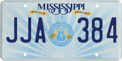 MS license plate JJA384