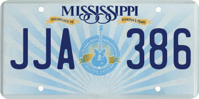 MS license plate JJA386