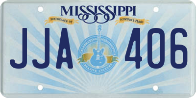 MS license plate JJA406