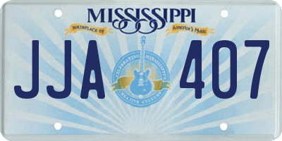 MS license plate JJA407