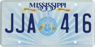 MS license plate JJA416
