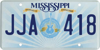 MS license plate JJA418