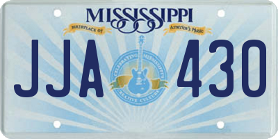 MS license plate JJA430