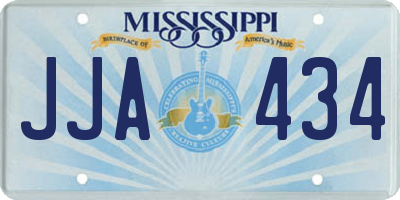 MS license plate JJA434