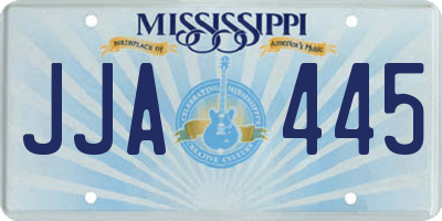 MS license plate JJA445