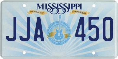MS license plate JJA450