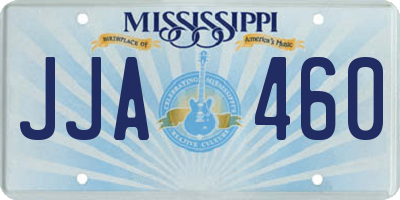 MS license plate JJA460