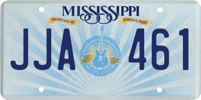 MS license plate JJA461