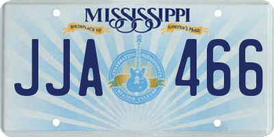MS license plate JJA466