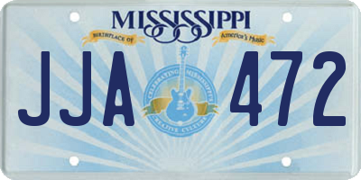 MS license plate JJA472