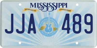 MS license plate JJA489