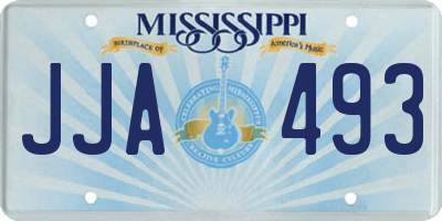 MS license plate JJA493