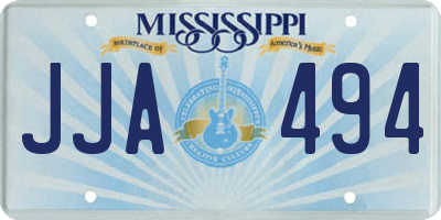 MS license plate JJA494
