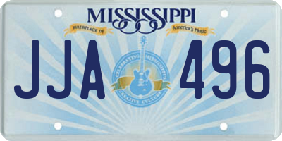 MS license plate JJA496