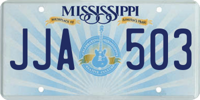 MS license plate JJA503