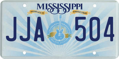 MS license plate JJA504