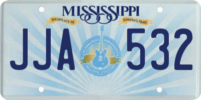 MS license plate JJA532