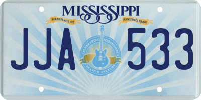 MS license plate JJA533