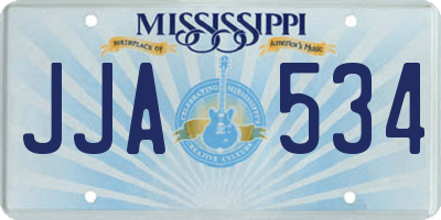 MS license plate JJA534