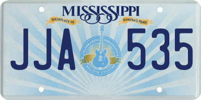 MS license plate JJA535