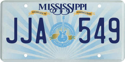 MS license plate JJA549