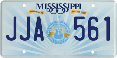 MS license plate JJA561