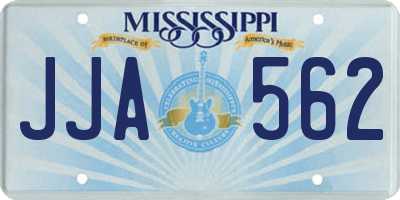 MS license plate JJA562