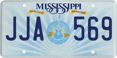 MS license plate JJA569