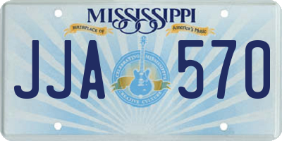 MS license plate JJA570
