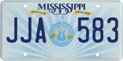 MS license plate JJA583