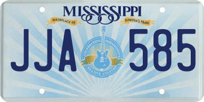 MS license plate JJA585