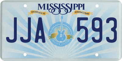 MS license plate JJA593