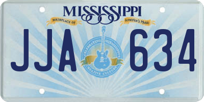 MS license plate JJA634