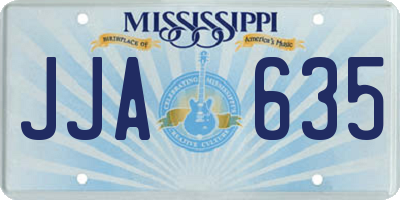 MS license plate JJA635