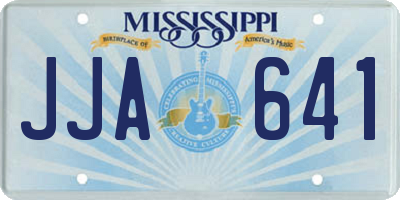 MS license plate JJA641