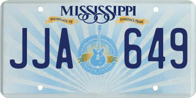 MS license plate JJA649