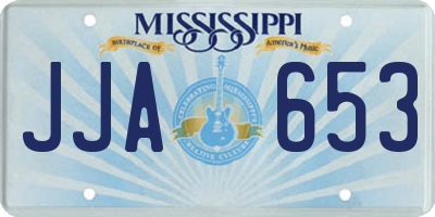 MS license plate JJA653