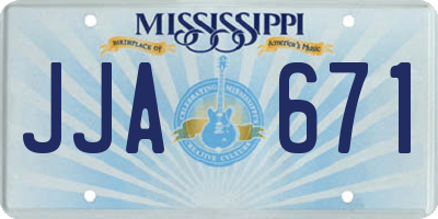MS license plate JJA671