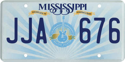 MS license plate JJA676
