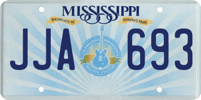MS license plate JJA693