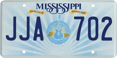 MS license plate JJA702