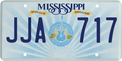 MS license plate JJA717