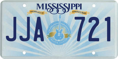 MS license plate JJA721