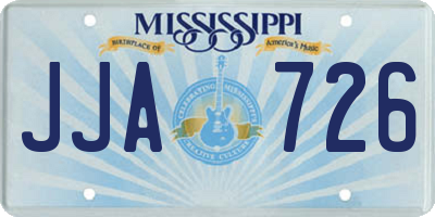 MS license plate JJA726