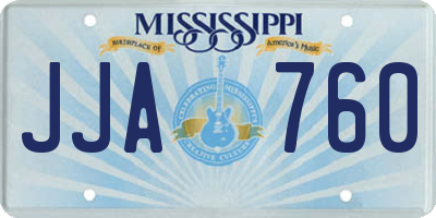 MS license plate JJA760