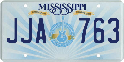 MS license plate JJA763